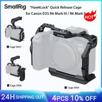 jaula de liberacion rapida smallrig r6 mark iii hawklock para canon eos r6 mark iii  r6 mark ii con placa de liberacion rapida arca-swiss