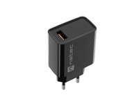 cargador natec ribera 18w 1xusb-a qc30 negro