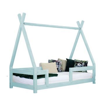 Cama Cabaña Infantil Nakana 140 X 200 Azul Claro