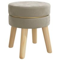 hocker redondo gris oscuro terciopelo vidaxl
