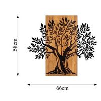 decoracion pared de madera monumental arbol 2 nogal negro 65x58 cm