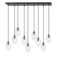 lampara colgante celeste transparente 9 luces
