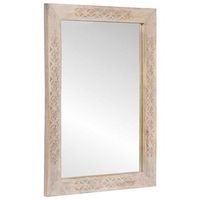 espejo de pared blanco blanqueado 70 x 50 cm rectangular vidaxl