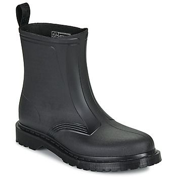 Dr. Martens Botas de agua 1460 Rain Pull On Boot Black PVC para hombre