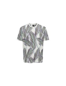 Camiseta Only & Sons Onskobe Reg Banana Leaf Cloud Dancer Hombre