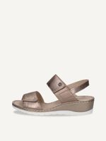caprice heeled sandal brown made of leather without heel size 38