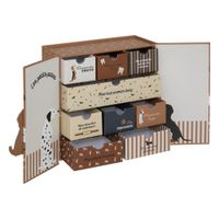 caja de recuerdos en papel multicolor de 223x215x92cm