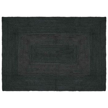 Alfombra De Área Gris Oscuro 120 X 170 Cm Yute Vidaxl