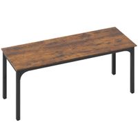 homcom escritorio mesa de ordenador diseno rustico gran espacio tablero de particulas marron