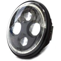 faro delantero inserto led 7 cafe racer negro