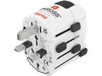 adaptador de viaje - hama 00223471 universal 3 clavijas 1750 w 100 v-250 v blanco