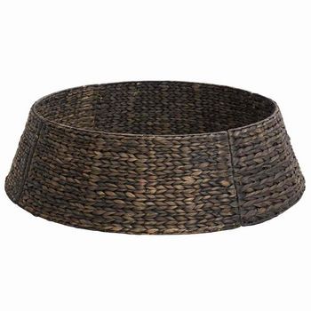 Collar Para Árbol De Navidad Redondo Negro 105 X 105 X 28 Cm Vidaxl