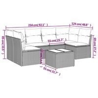 conjunto de sofas de jardin exterior con cojines combinacion de 7 piezas