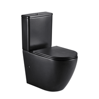inodoro ceramica genova cisterna baja negro mate