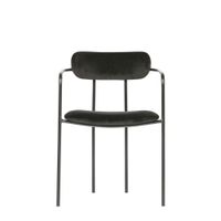silla de terciopelo negro