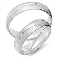 alianzas oro blanco 18 quilates 6 diamantes