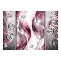 papel pintado 3d - pink and diamonds 200x140 cm