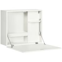 escritorio de pared plegable de mdf y aglomerado r 60 x 215 x 50 cm r blanco