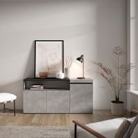 aparador efecto madera cemento 150x35x75cm