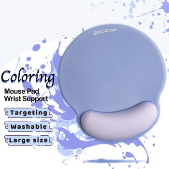 EXCO-alfombrilla de ratón ergonómica con soporte de muñeca de silicona, cómoda y suave, Base antideslizante de PU para ordenador, oficina y hogar