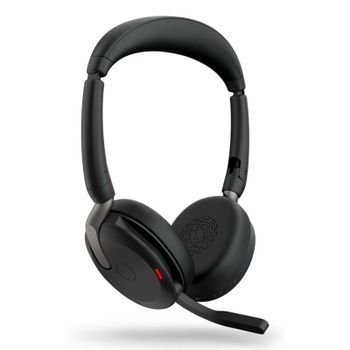 Auriculares Jabra Evolve2 65 Flex inalámbricos y con cable Bluetooth para oficina con Cancelación de Ruido y micrófono, negro