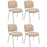 set de 4 sillas confidente ken chrom tela crema 64x54x79 cm clp