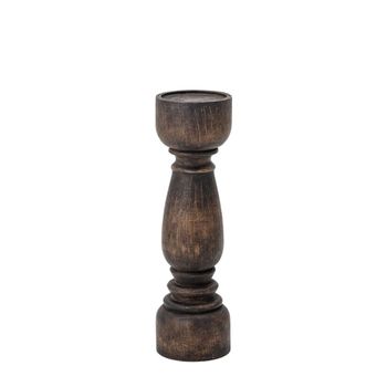 Base de madera de mango marrón