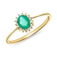 anillo esmeralda diamantes 0353 ct total oro amarillo