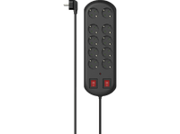 regleta - hama home 10 enchufes 3 cables 230 v proteccion contra sobretension negro