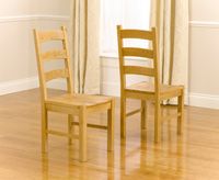 vermont solid oak dining chairs - timber