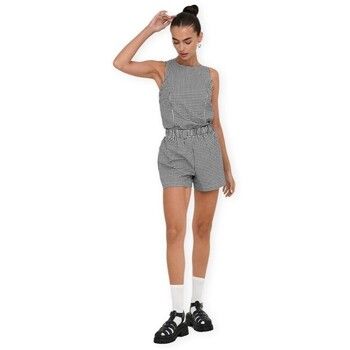 Only Short Maye Check Shorts - Black/White para mujer