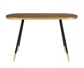 Consola art decó de madera de fresno con detalles dorados