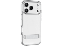 funda movil - cellularline clear stand para iphone 17 pro max esquinas reforzadas con soporte integrado antibacteriana transparente