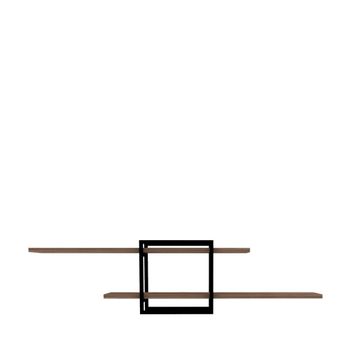 Estantería de pared de madera y metal l120cm - madera clara