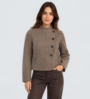 BA&SH para mujer. 1H26KEME Chaqueta Kemelia marrón (38), Casual, Lana
