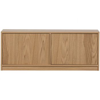 Mueble de tv 2 puertas de madera l110cm - madera clara