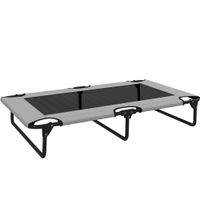 pawhut cama para perros plegable elevada portatil cama para mascotas con malla transpirable para perros grandes gris claro