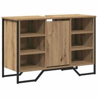 armario de lavabo  gabinete de lavabo para bano roble artesanal 91 x 35 x 60 cm