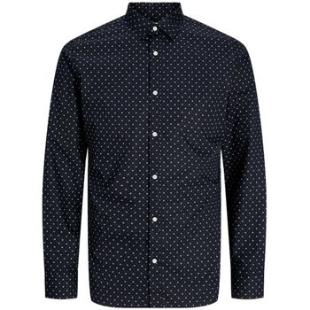 Jack & Jones Camisa manga larga 12260131 JJJOE PRINT SHIRT LS AW24 BLACK DITSY AOP para hombre