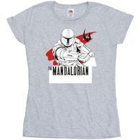 disney camiseta manga larga the mandalorian shoots para mujer