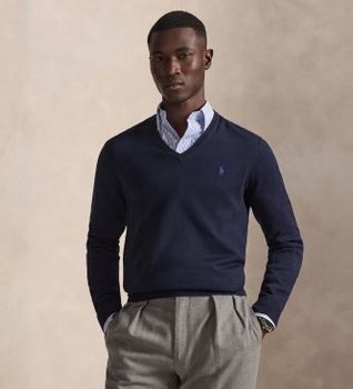 Polo Ralph Lauren para hombre. 710670789004 Jersey Slim Fit marino (L), Casual, Algodón
