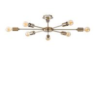lampara de techo ray-1131 oro cobrizo metal 78x78x19 cm