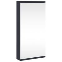 mueble de bano de esquina con espejo gris 30x24x60 cm vidaxl