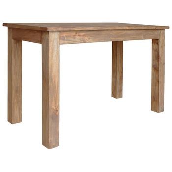 Mesa De Comedor De Madera Maciza De Caoba 120x60x77 Cm Vidaxl