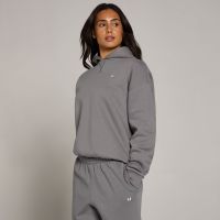 sudadera con capucha oversize basics para mujer de mp - gris ceniza - m