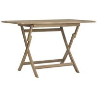 mesa de jardin  mesa de exterior plegable madera maciza de teca 120x70x75 cm