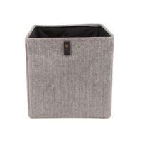 cubo organizador con diseno chevron gris 31x31x31cm