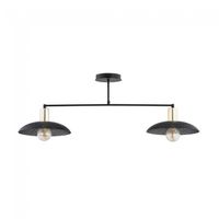 lampara de techo cima negro 2 luces