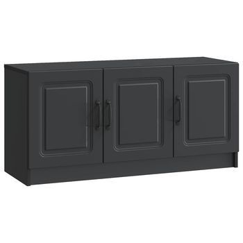 Mueble De Tv Negro 99 X 34,5 X 47 Cm Madera De Ingeniería Vidaxl