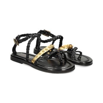 A.s.98 Sandalias Planas Mujer - Negro Talla 39